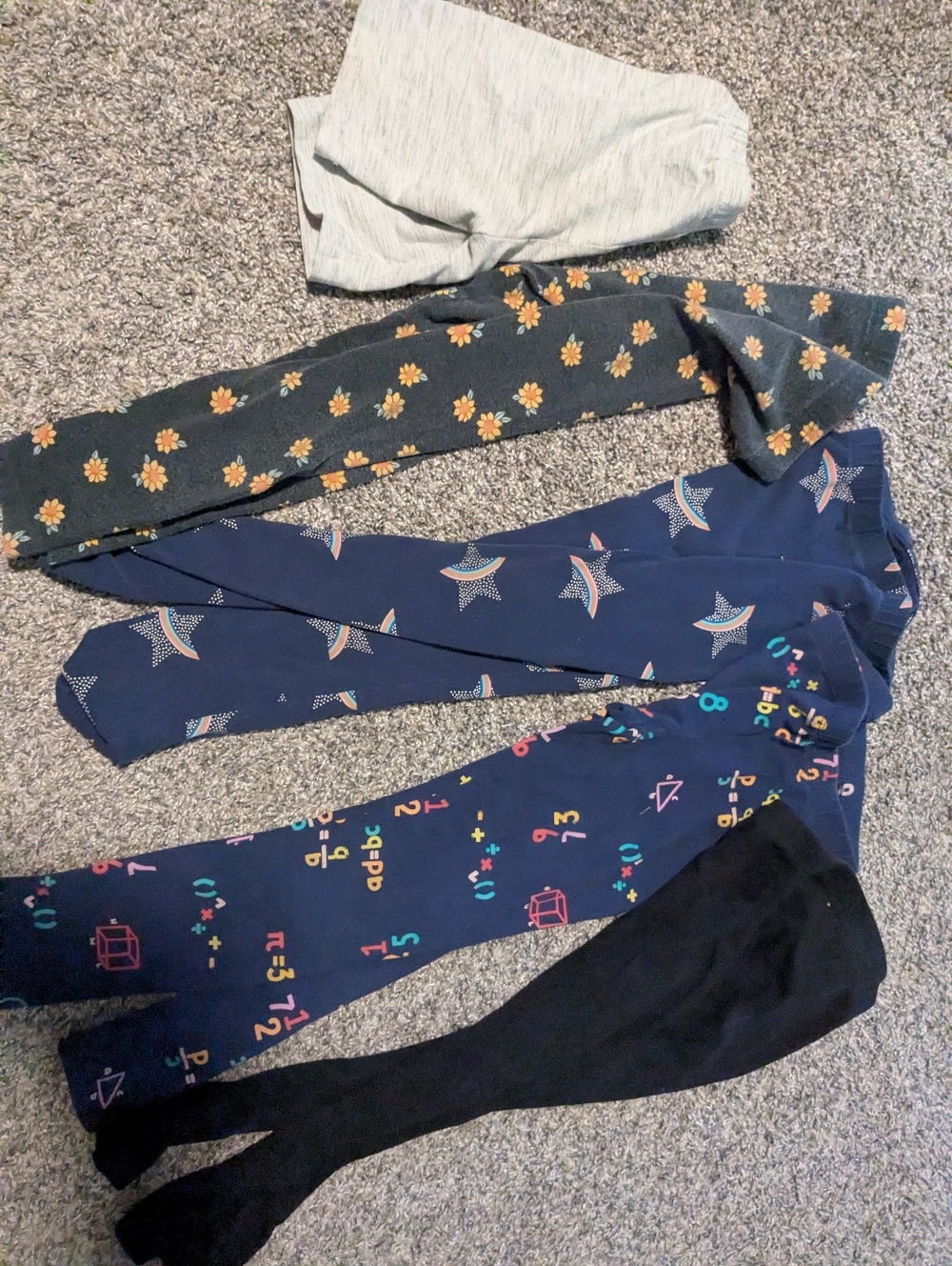 Kids Navy and Black Patterned Leggings Bundle